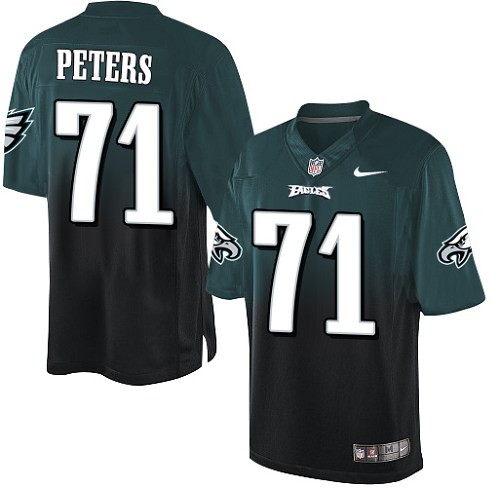 Men's Elite Jason Peters Nike Jersey Midnight Green/Black - #71 Fadeaway NFL Philadelphia Eagles